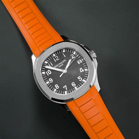 patek philippe orange strap price|Patek Philippe aquanaut watch.